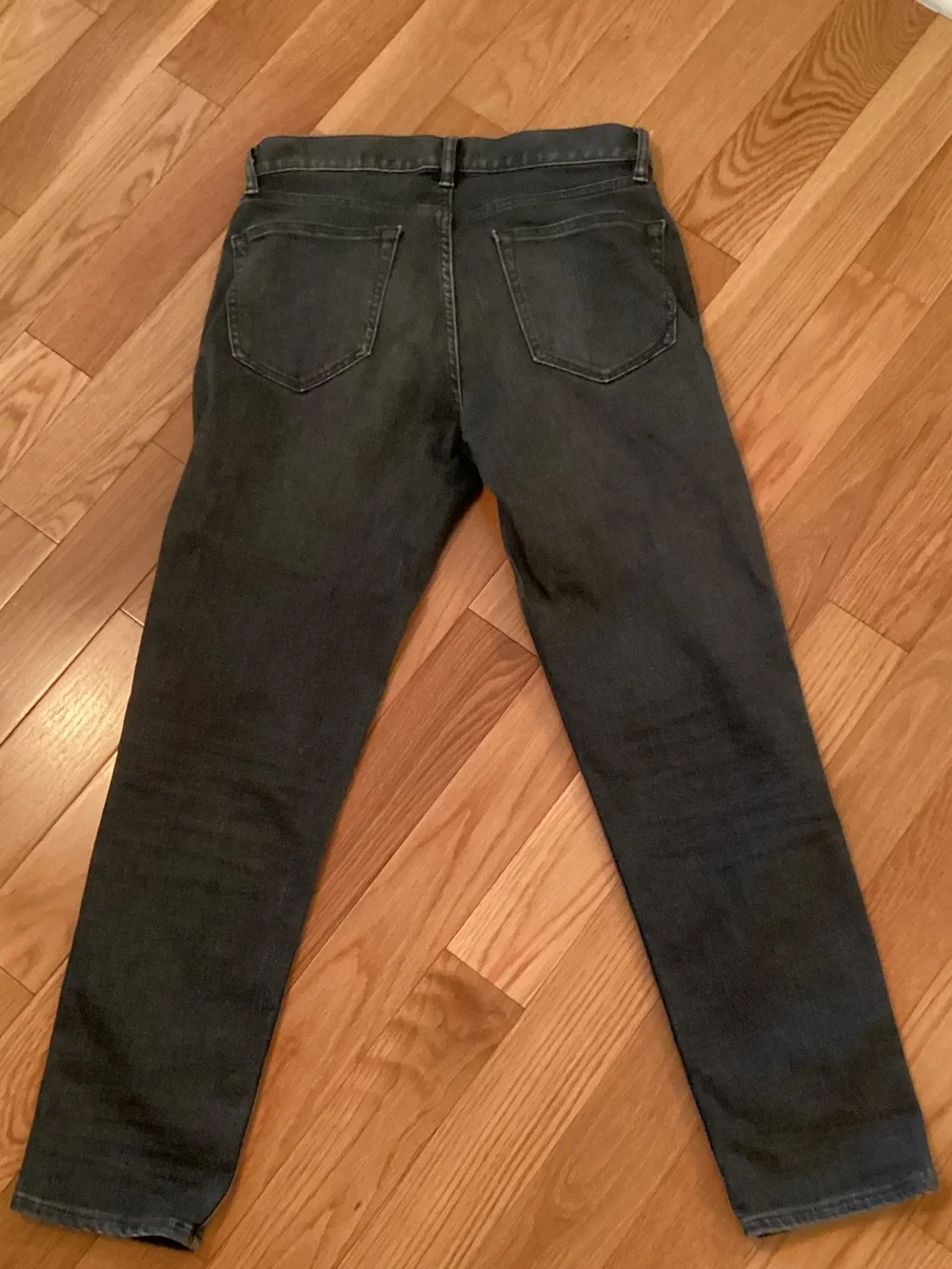 Banana Republic Men’s black washed, athletic tapered fit jeans
